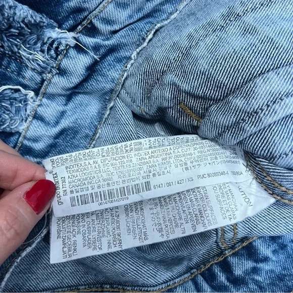 Zara Denim Ruffle Jean Jacket - Picture 9 of 14